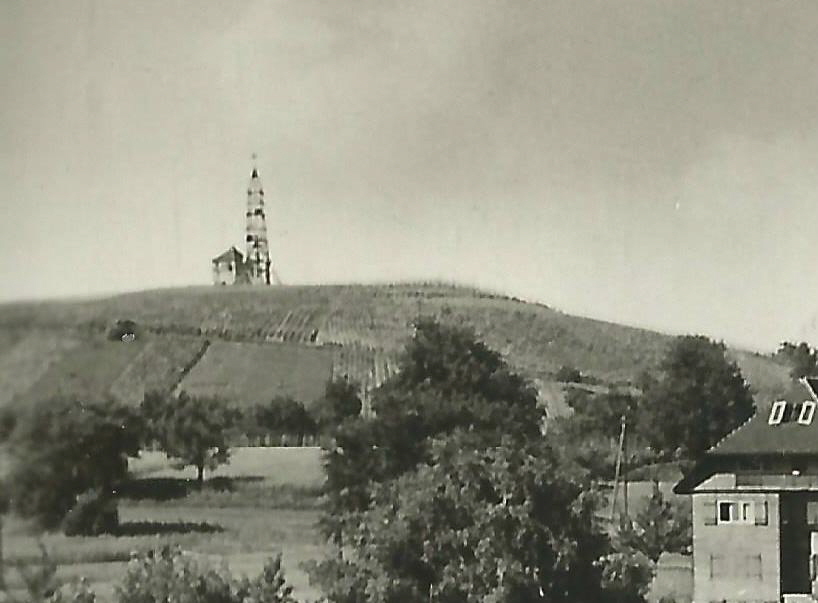 Hohberg 1950 mit Turm
